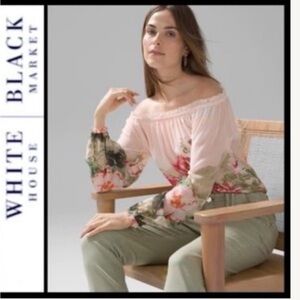 White‎ House Black Market Off-Shoulder Floral Top